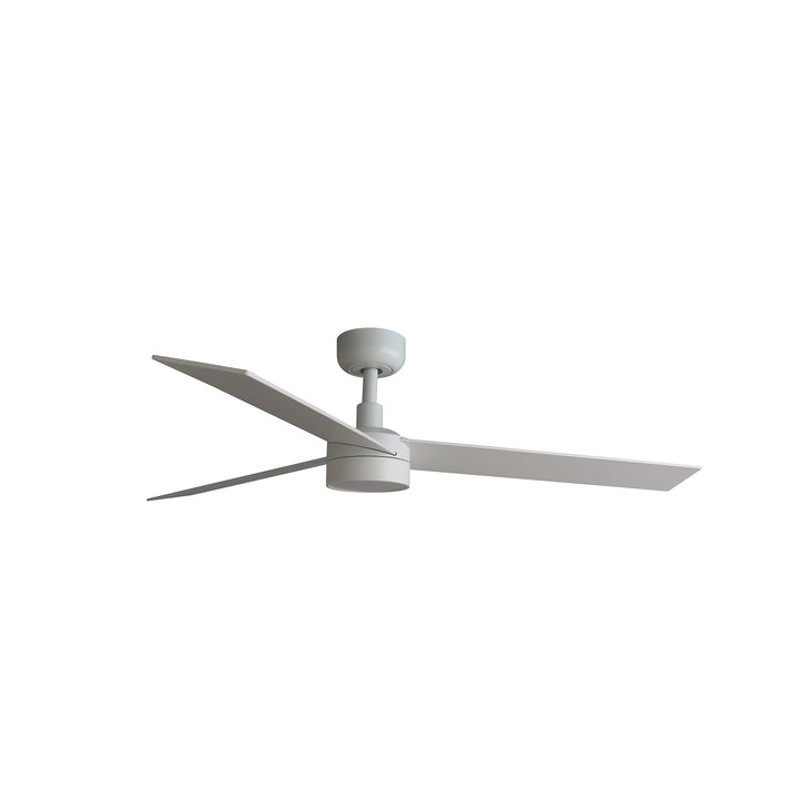 Ventilateur de plafond Rudder Ø 132 cm blanc et frêne avec lumière LED de Faro Barcelona