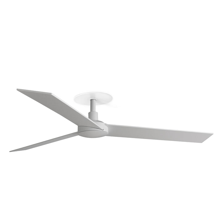 Ventilateur de plafond Rudder Ø 132 cm blanc et frêne encastré de Faro Barcelona