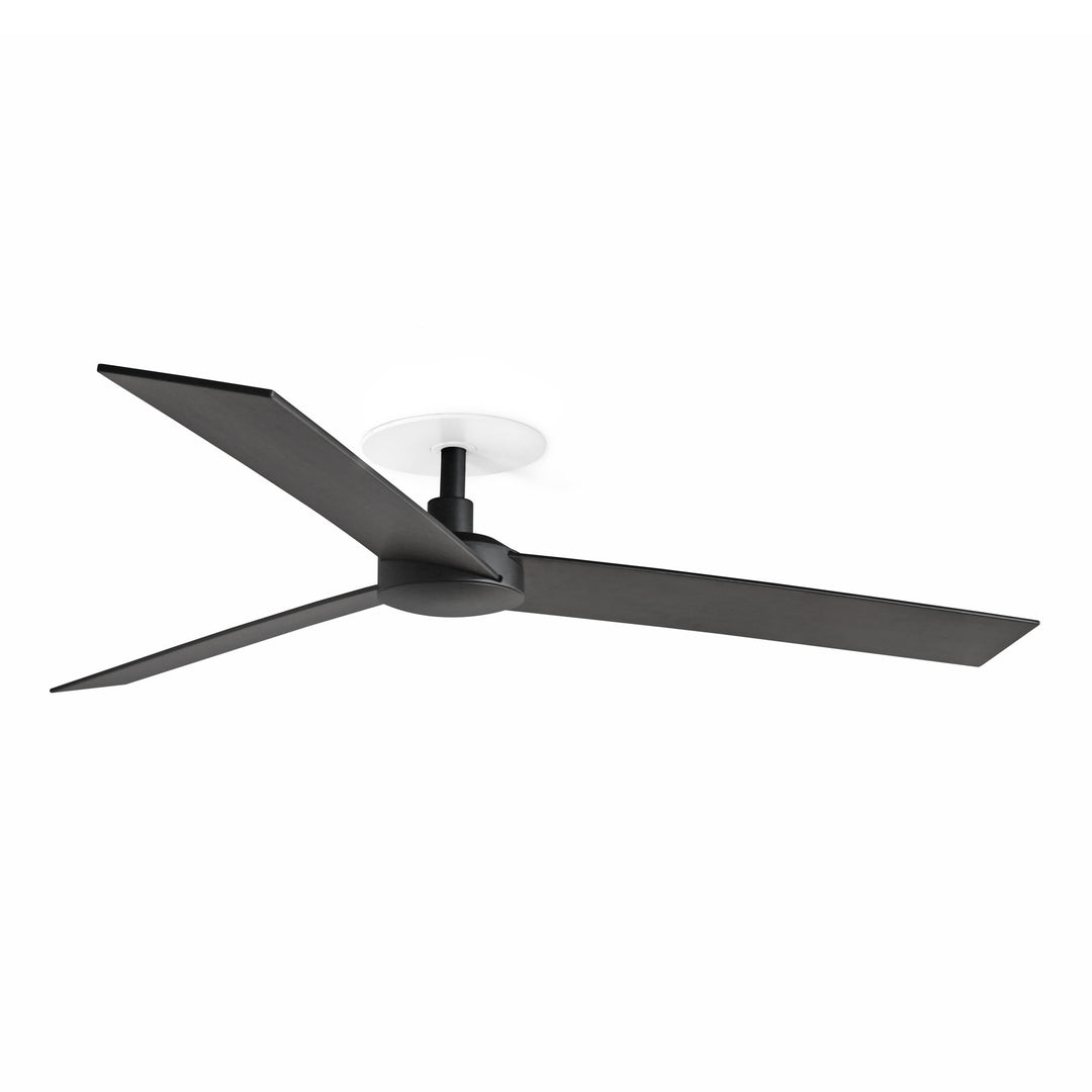 Ventilateur de plafond Rudder Ø 132 cm noir et noyer encastré de Faro Barcelona