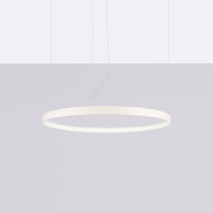 Lustre anneau RIO beige éteinte, suspendu