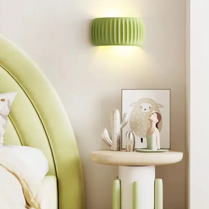 Applique murale moderne en résine crème beige lumière douce