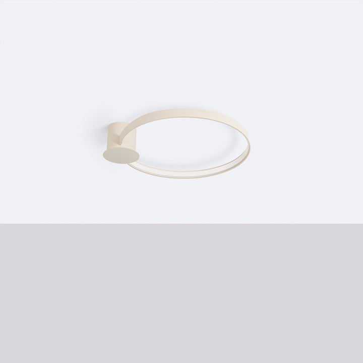 Plafonnier anneau RIO beige éteinte, au plafond