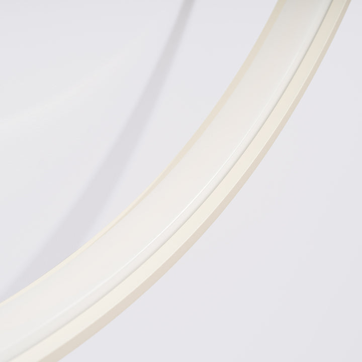 Plafonnier anneau RIO beige éteinte, vue de dessous