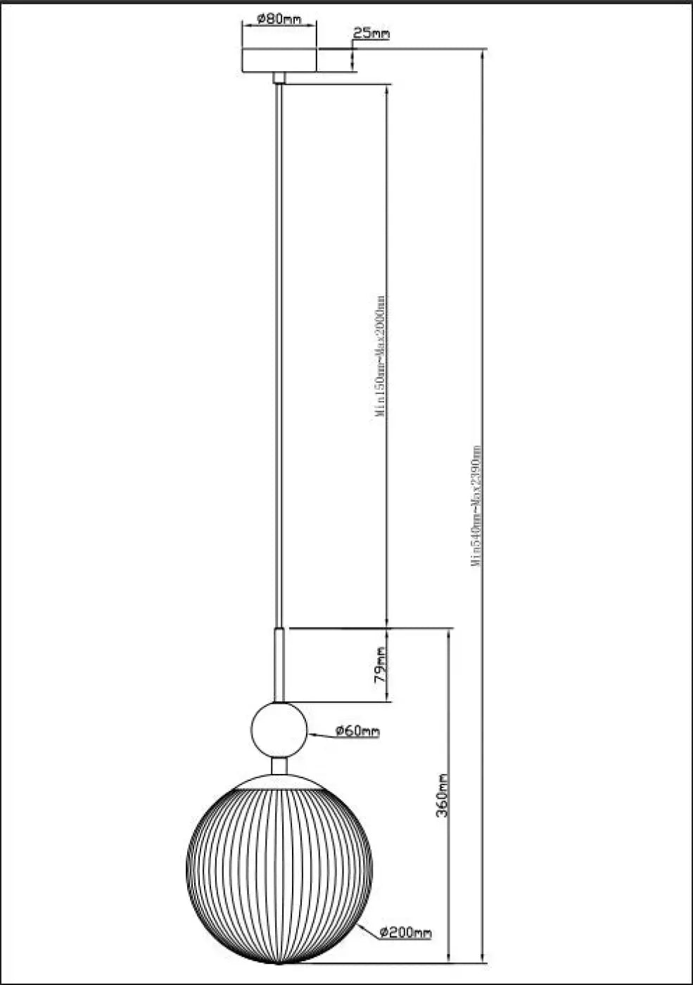Schéma d'installation du luminaire