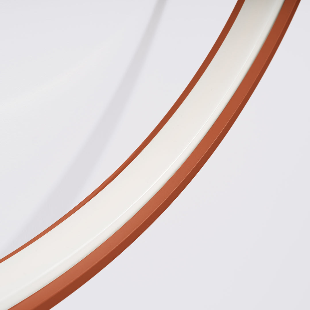 Plafonnier anneau RIO ocre rouge éteinte, vue de dessous
