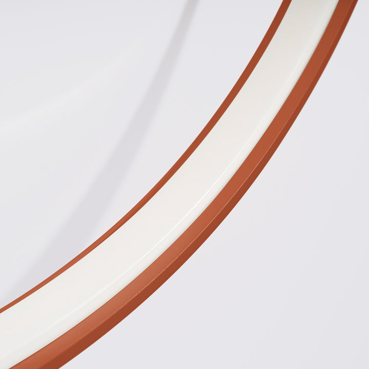 Plafonnier anneau RIO ocre rouge éteinte, vue de dessous