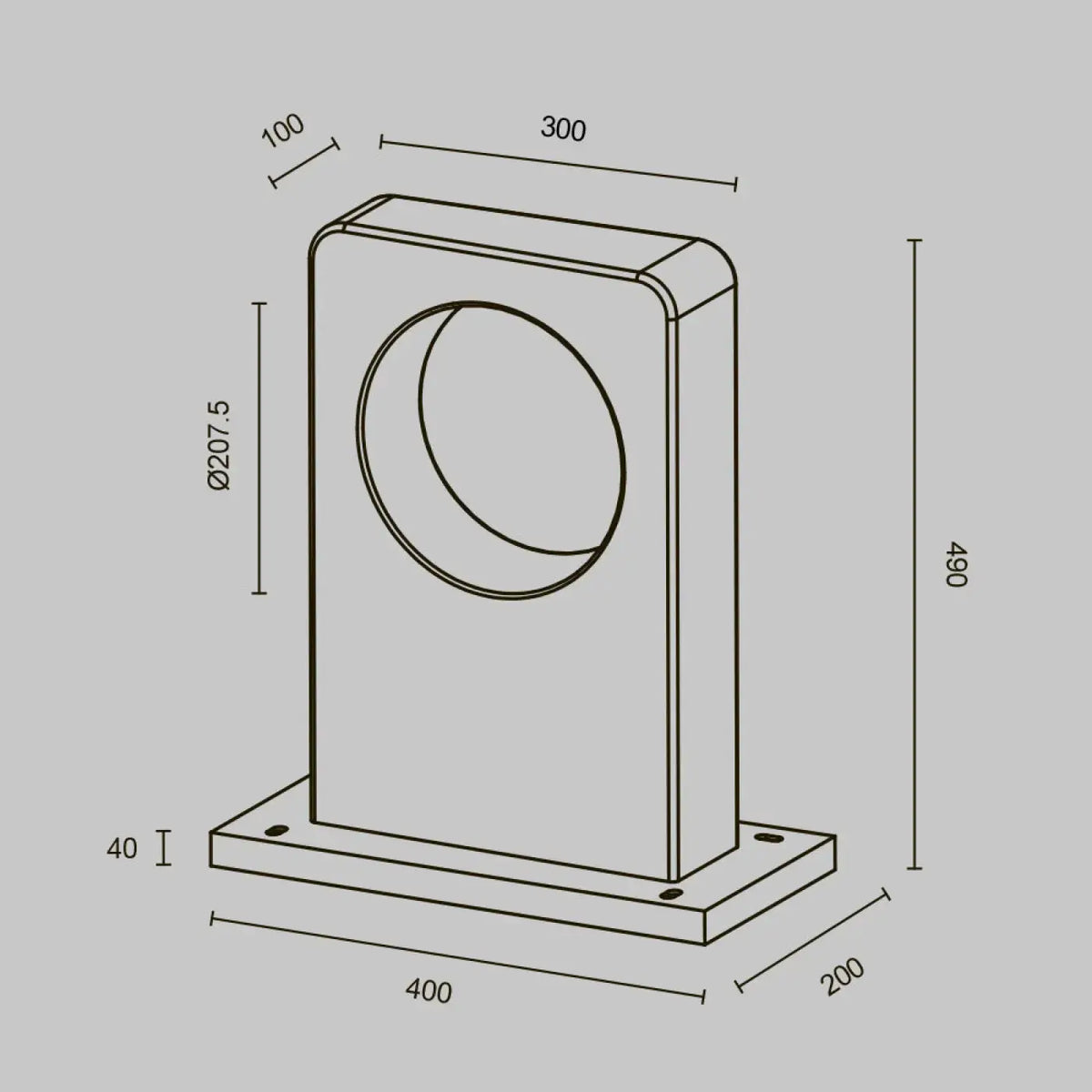Schéma d'installation du luminaire