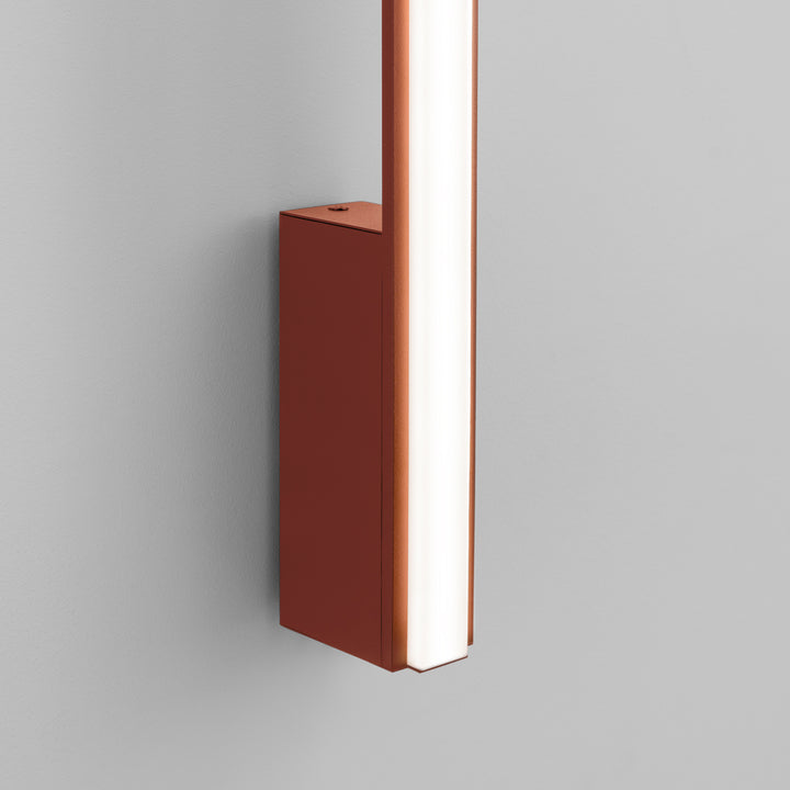 Aplique de pared LAGOM 90, rojo ocre, LED 4000K