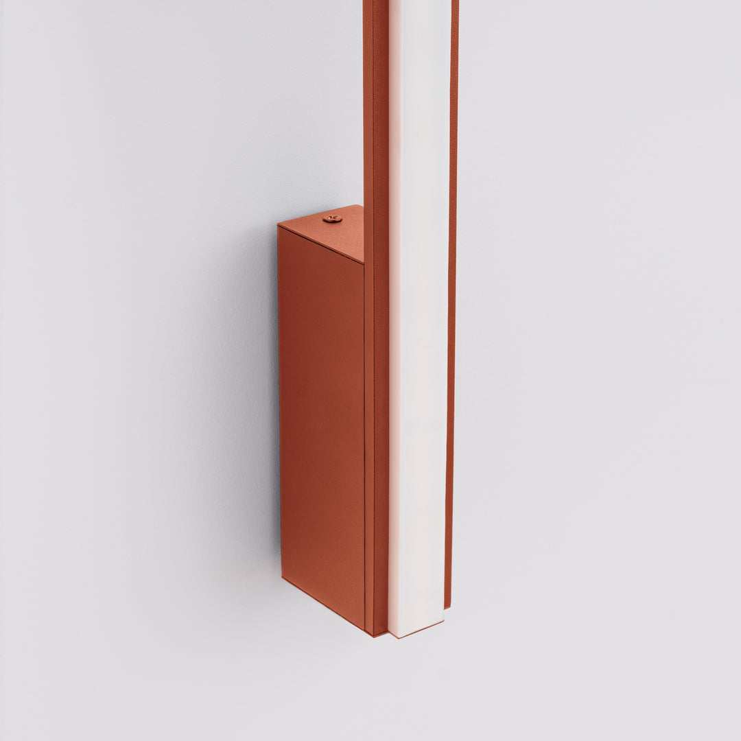 Aplique de pared LAGOM 90, rojo ocre, LED 4000K