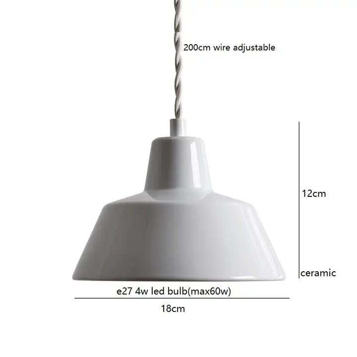 Suspension en céramique style atelier minimaliste chic