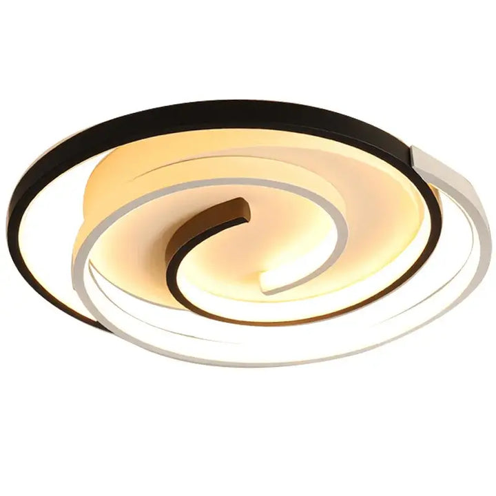 Plafonnier led moderne forme spirale design élégant chic