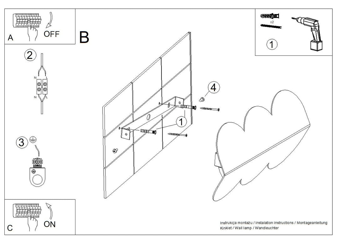 Aplique de pared BISCUIT, ultramar