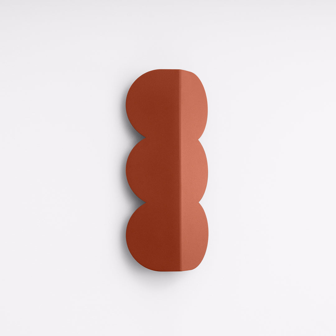 Aplique de pared BISCUIT, rojo ocre