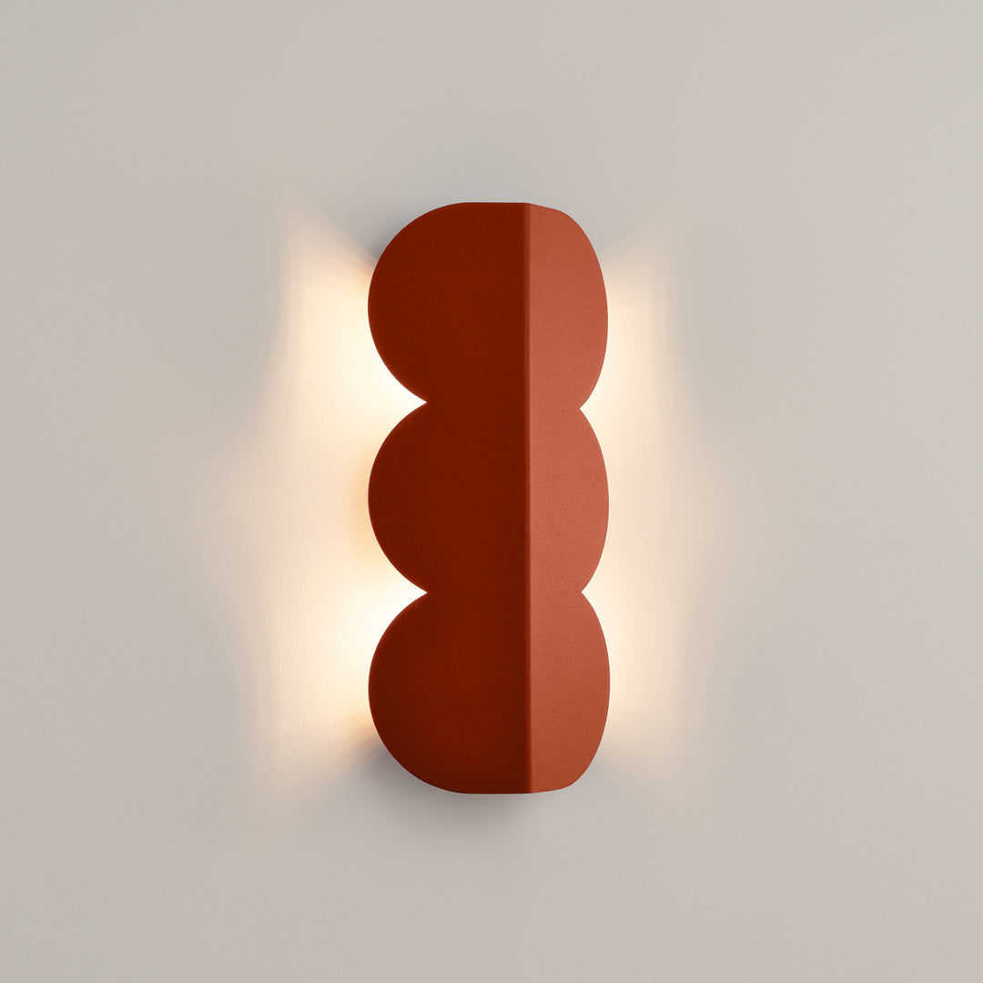 Aplique de pared BISCUIT, rojo ocre