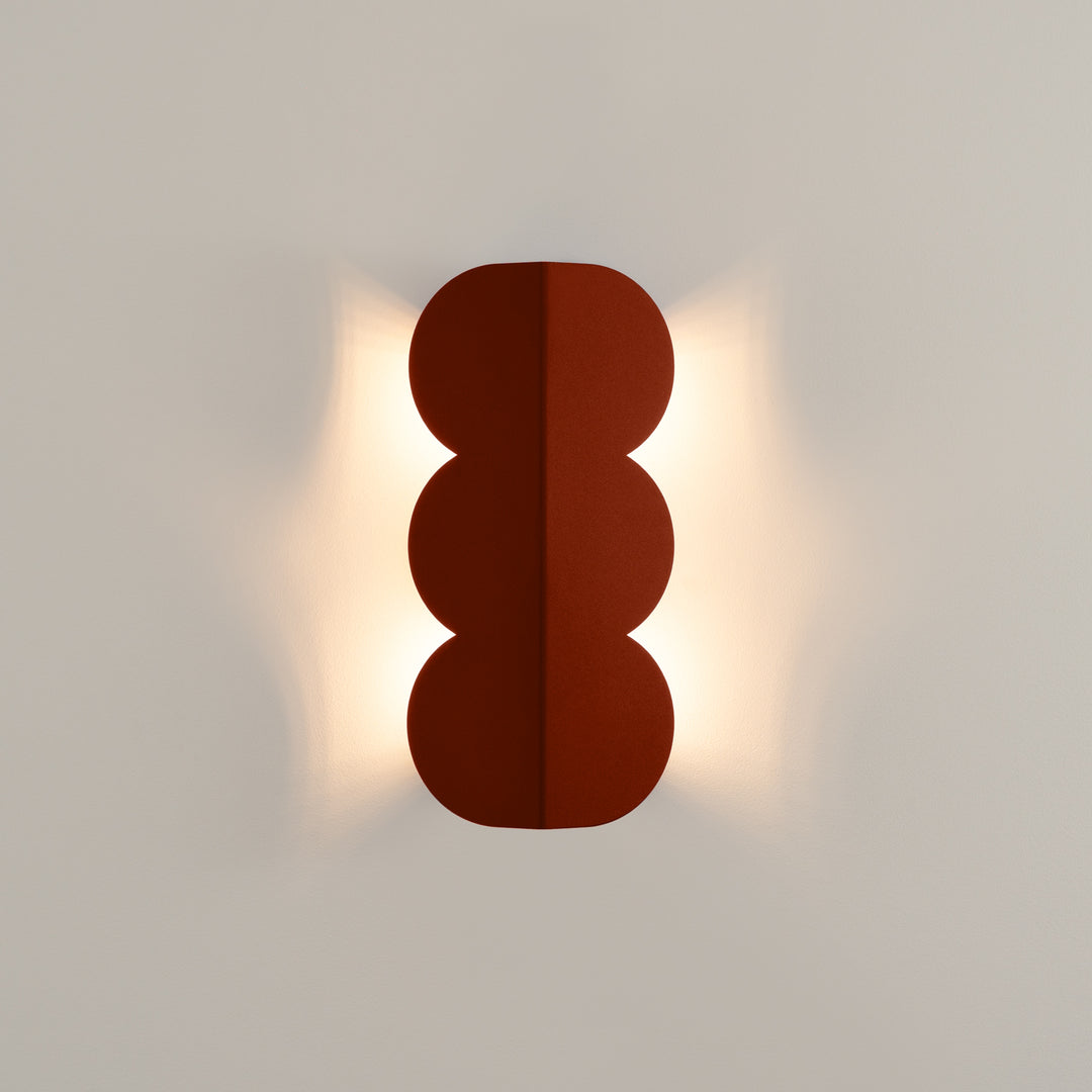 Aplique de pared BISCUIT, rojo ocre
