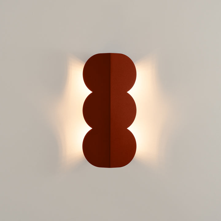 Aplique de pared BISCUIT, rojo ocre