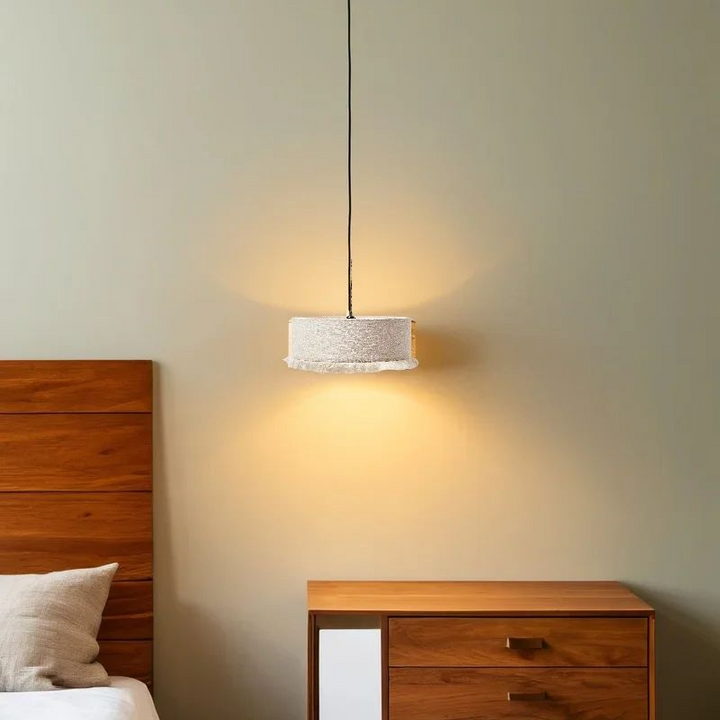 Lámpara colgante con borlas para sala de estar, dormitorio, tela japonesa, estilo vintage, para restaurante, tienda, luz de ambiente, lustre