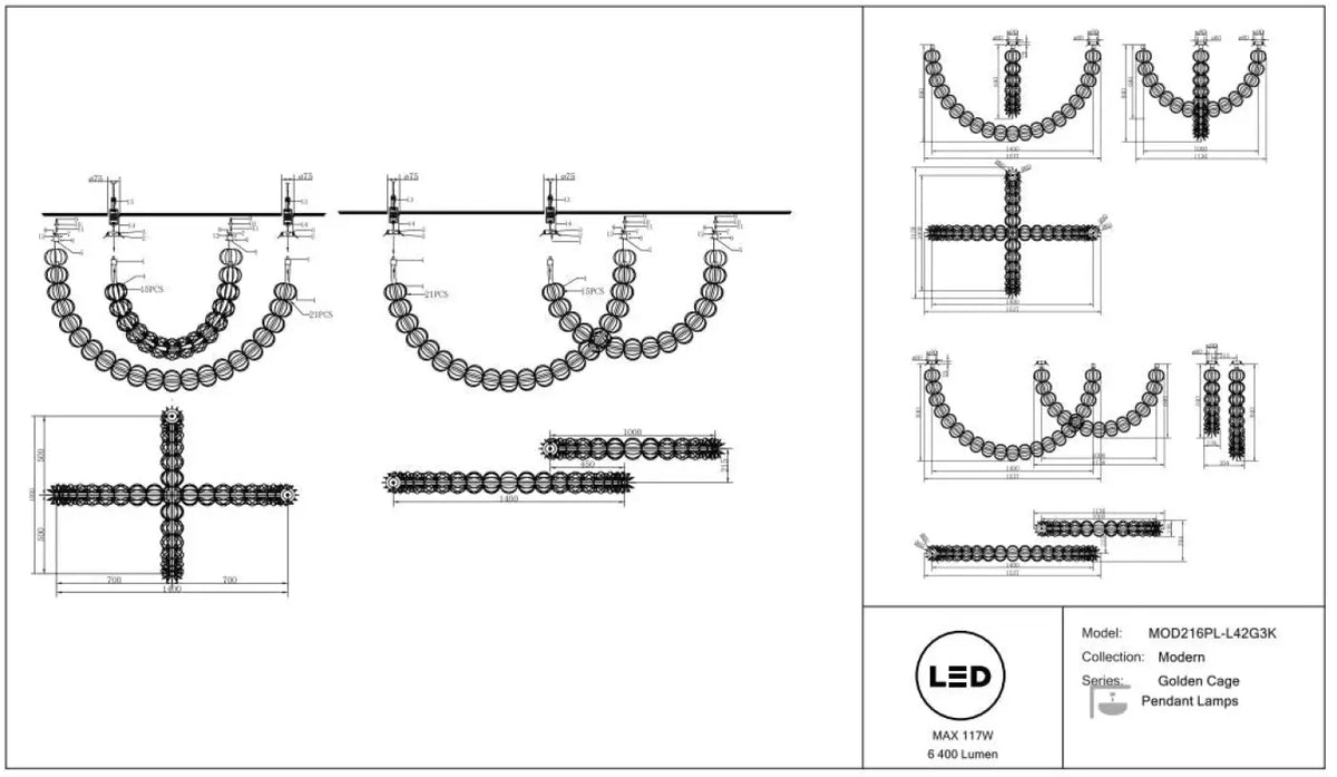 Schéma d'installation du luminaire
