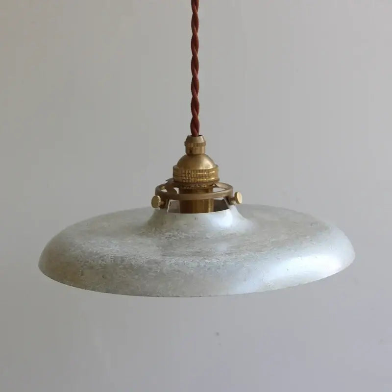 Suspension luminaire vintage en métal avec câble tressé chic