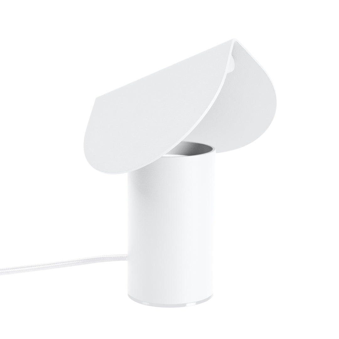 Lampe à poser BISCUIT blanc vue d'ensemble