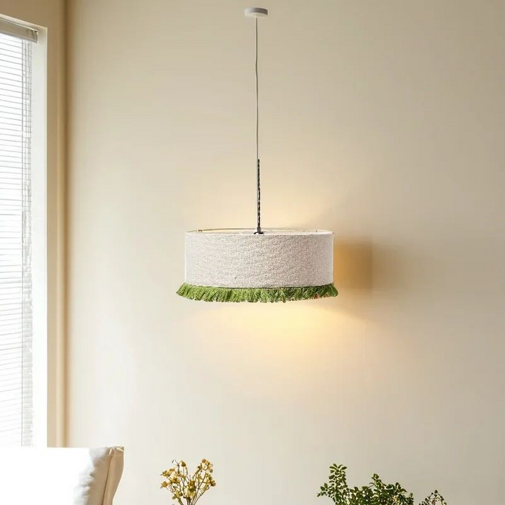 Lámpara colgante con borlas para sala de estar, dormitorio, tela japonesa, estilo vintage, para restaurante, tienda, luz de ambiente, lustre