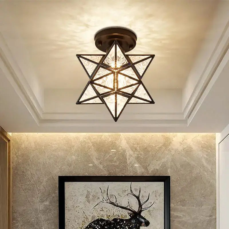 Lamps for Living Room Decor Five-pointed Star Ceiling Modern Balcony Corridor Porch Fashion Network Red Star Ceiling