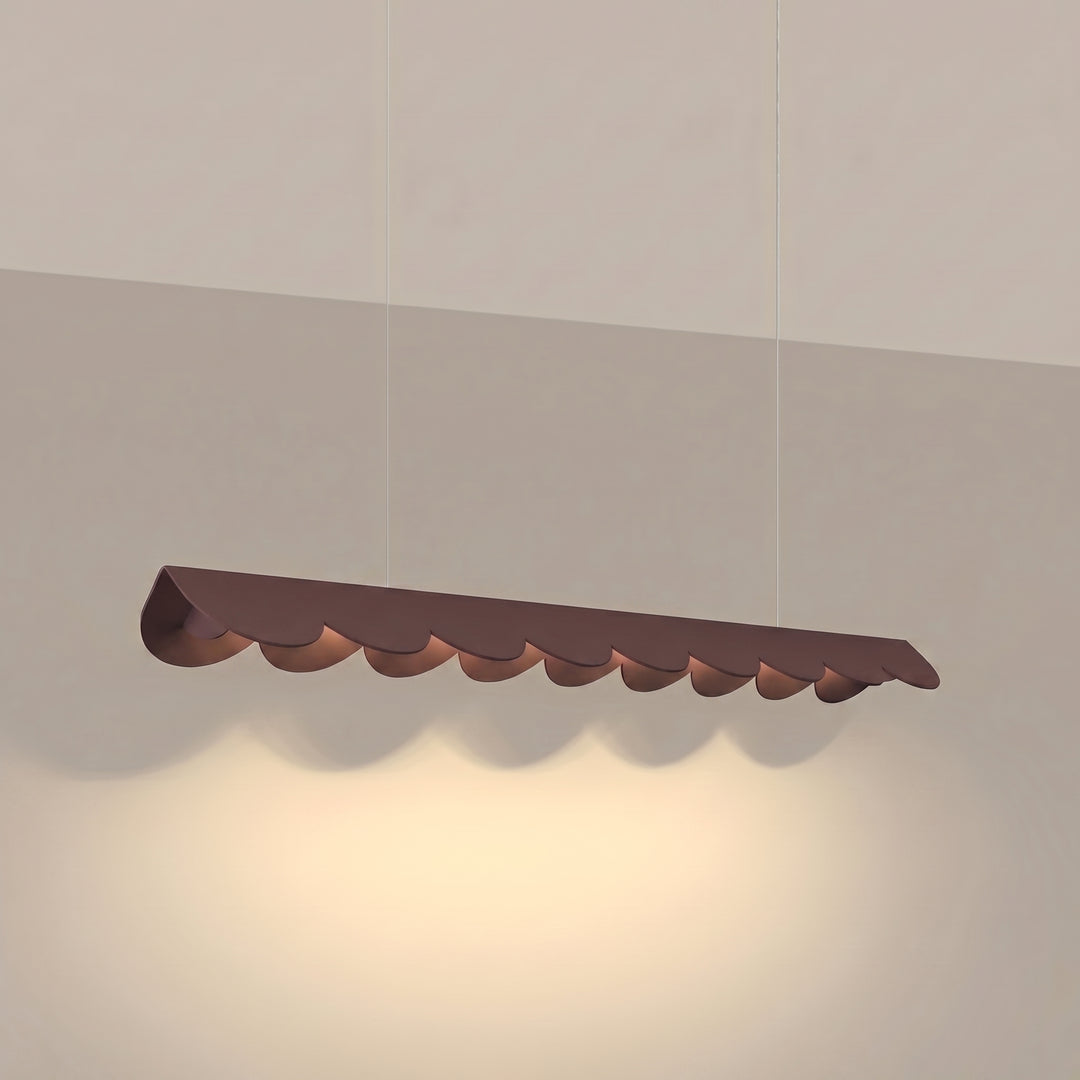 Suspension BISCUIT marron allumée, suspendue