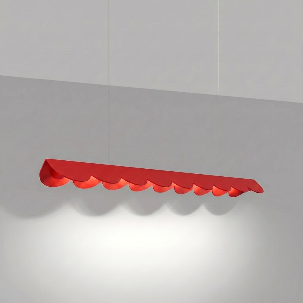 Suspension BISCUIT rouge allumée, suspendue