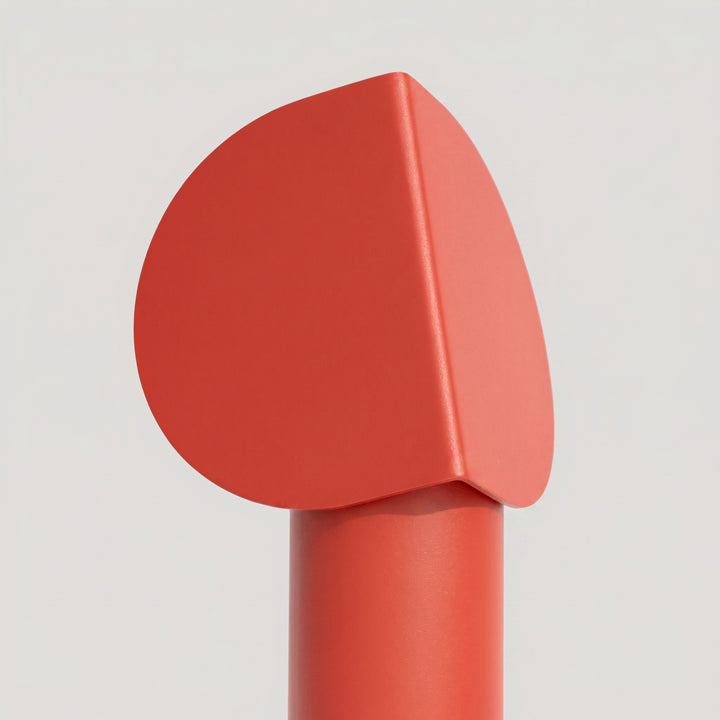 Lampe à poser BISCUIT rouge vue de face