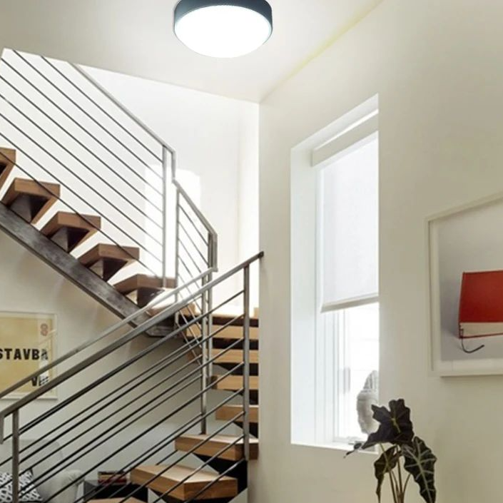 Lámpara de techo LED moderna para exteriores, 16 W/20 W, impermeable, redonda, resistente a la humedad, para montaje en superficie, para jardín, baño, porche, luces de pared CA 85-265 V