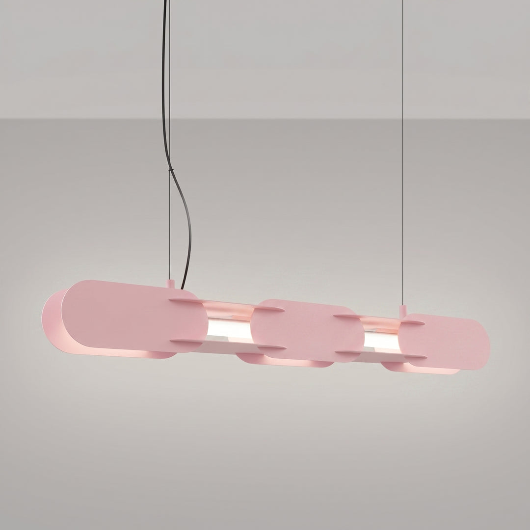Suspension CHAIN rose allumée, suspendue