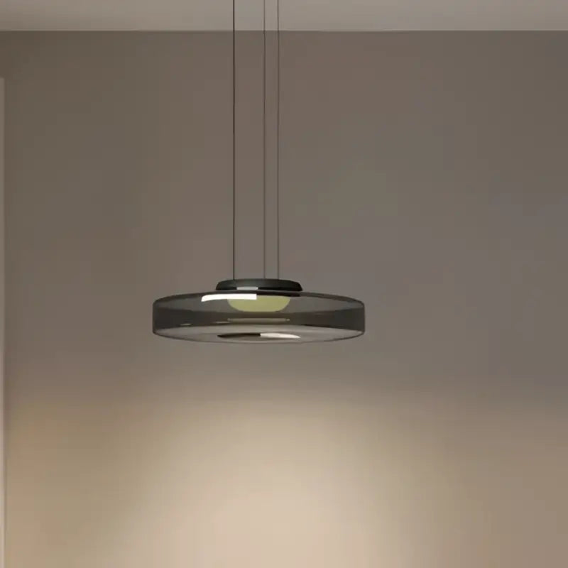 Suspension luminaire design moderne métal et verre clair