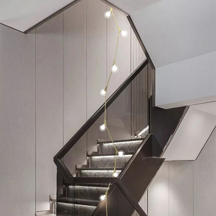 Lámpara de araña con forma de rama de árbol, enredaderas, ideal para escaleras de villas, hoteles, apartamentos dúplex y decoración artística.