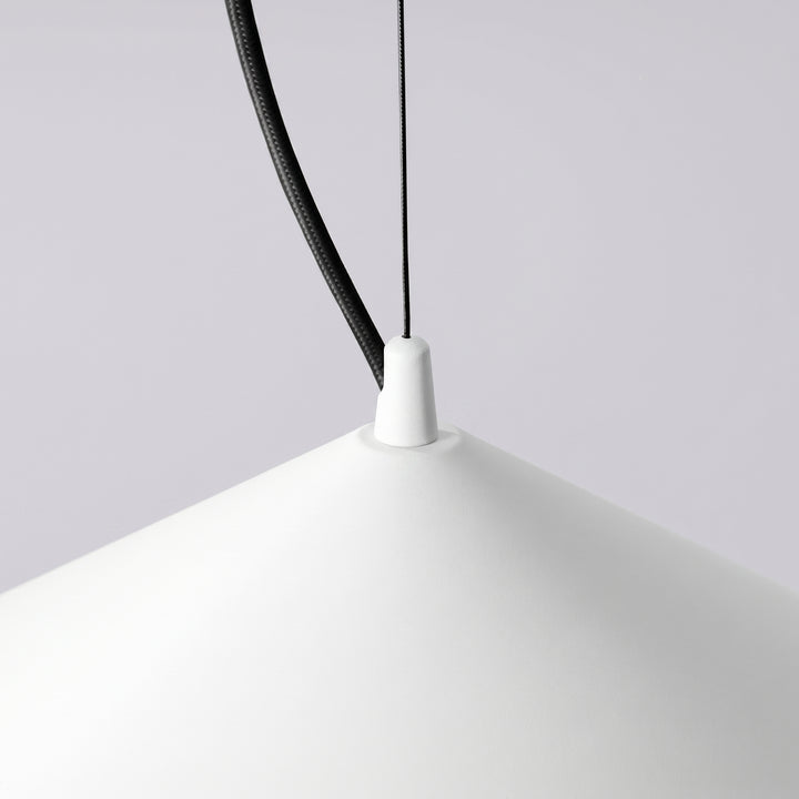 Suspension FINT blanc détail de la fixation de l'abat-jour