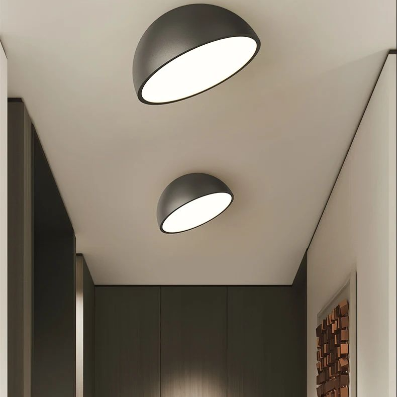 Lámpara de techo LED de nogal retro de espectro completo con protección ocular para dormitorio, vestíbulo de entrada, pasillo, accesorio de iluminación, nueva lámpara de araña