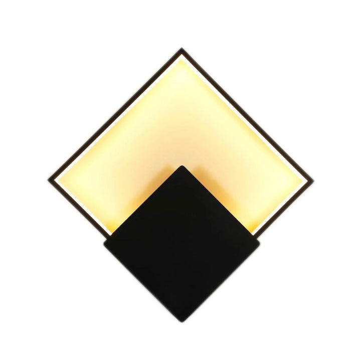 Apliques de pared LED, lámpara de pared moderna cuadrada simple de 21 W, blanco cálido 3000 K, iluminación de pared LED para dormitorio