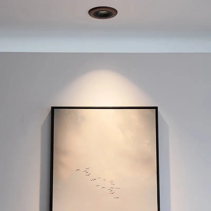 Iluminación LED empotrada COD de 5.11 pulgadas en madera de nogal, estilo moderno Wabi-Sabi, luz de pared para sala de estar, dormitorio, comedor y estudio.