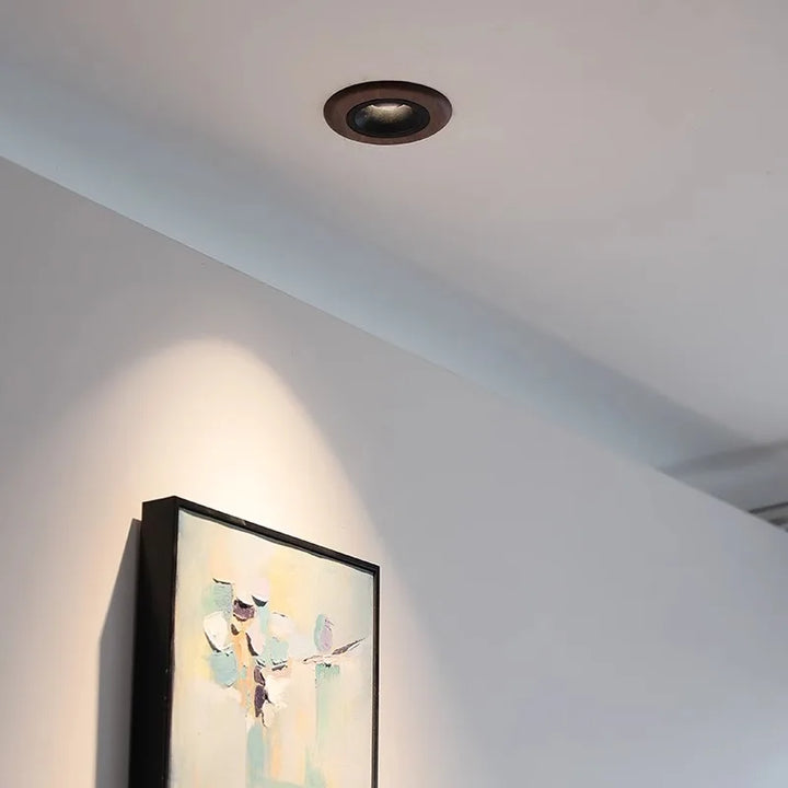 Iluminación LED empotrada COD de 5.11 pulgadas en madera de nogal, estilo moderno Wabi-Sabi, luz de pared para sala de estar, dormitorio, comedor y estudio.