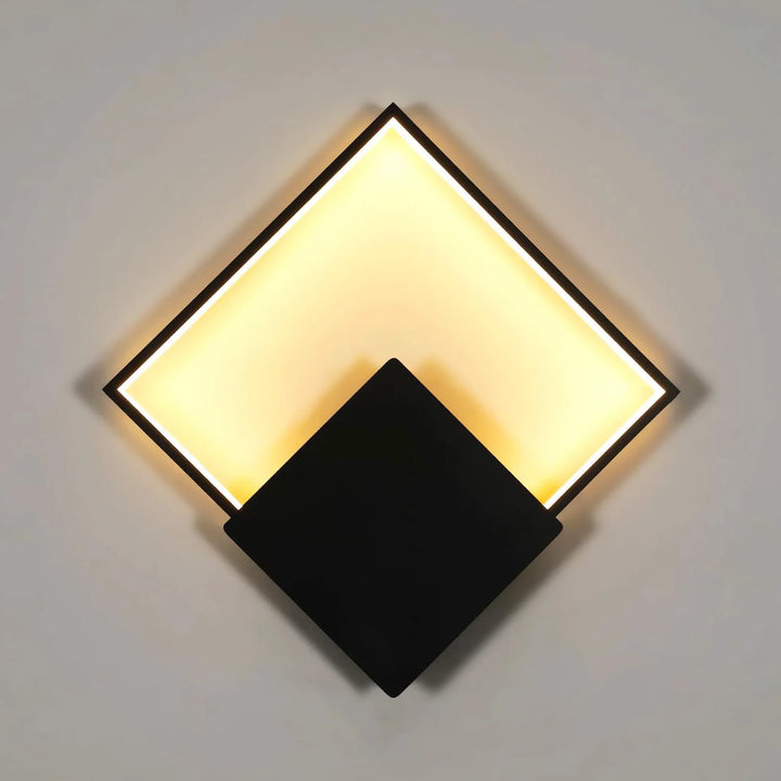 Apliques de pared LED, lámpara de pared moderna cuadrada simple de 21 W, blanco cálido 3000 K, iluminación de pared LED para dormitorio