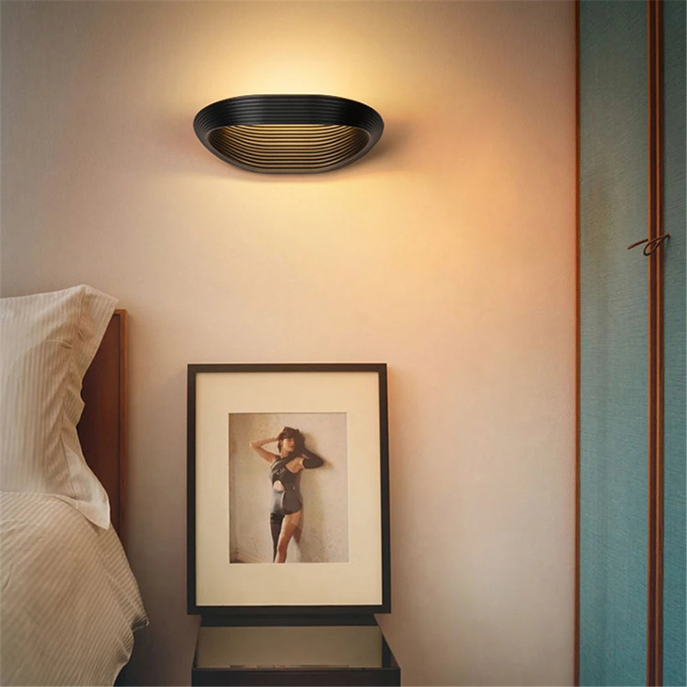 Aplique de pared LED de 7W y 12W para interiores, ideal para dormitorio, sala de estar o pasillo. Lámpara de pared de aluminio, estilo moderno.