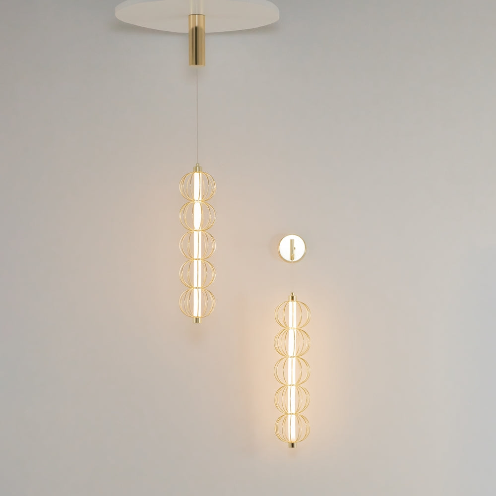 Suspension Luminaire | GOLDEN CAGE (Tube Vertical)