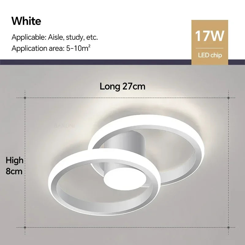 Lámparas de techo LED modernas para pasillo, sala de estar, balcón, dormitorio, decoración del hogar, iluminación interior