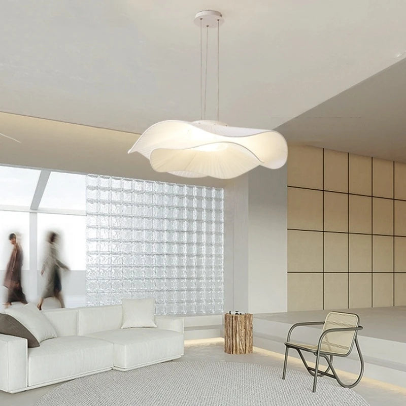 Lámpara colgante LED de tela moderna y sencilla para comedor, lámpara de araña nórdica, lámpara colgante para bar, decoración del hogar, accesorios de iluminación regulables.