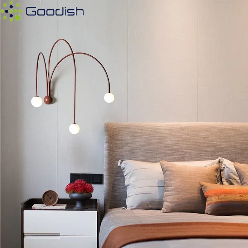 Lámparas de pared LED con diseño minimalista italiano de garra de pulpo, lámparas artísticas novedosas para sala de estar, decoración del hogar, candelabros.