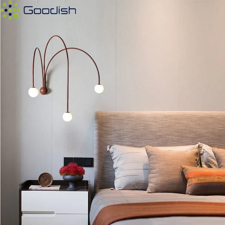 Lámparas de pared LED con diseño minimalista italiano de garra de pulpo, lámparas artísticas novedosas para sala de estar, decoración del hogar, candelabros.