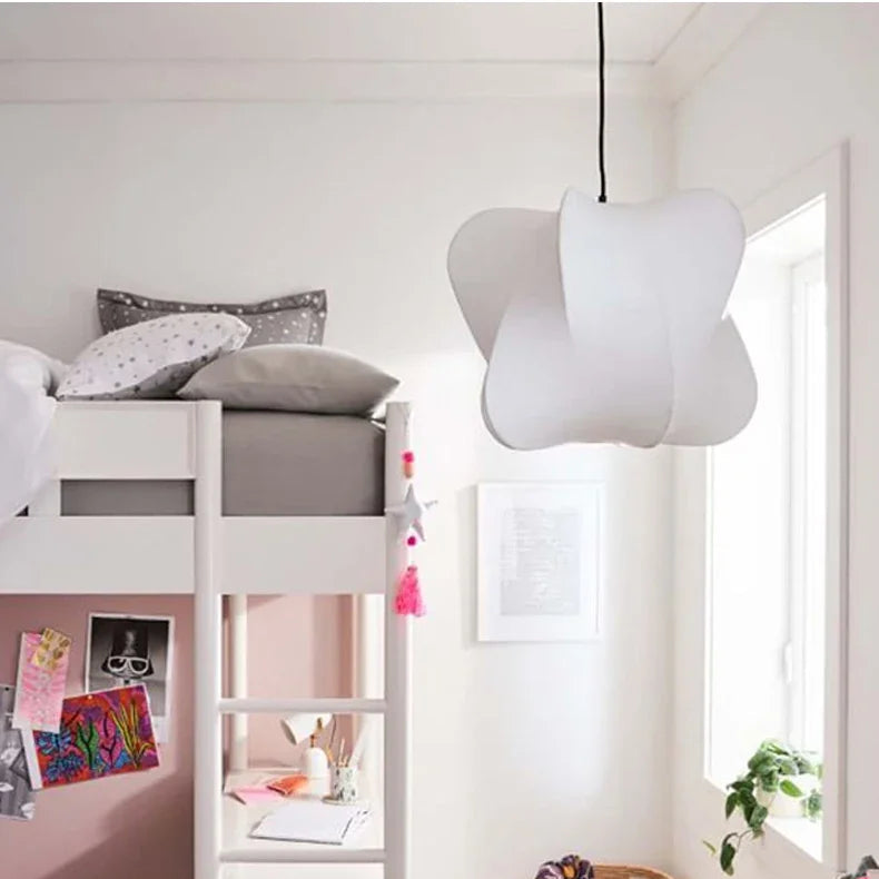 Lámpara colgante Cirrus, de seda, con formas especiales, diseño creativo, Wabi Sabi, ideal para sala de estar, comedor, oficina, escritorio.