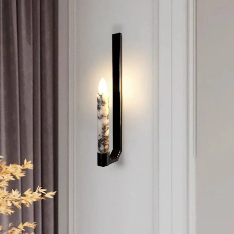 Lámpara de pared LED vintage de lujo de mármol español para dormitorio, villa, comedor, sala de estar, accesorios de iluminación.
