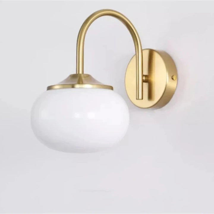 Lámpara de pared moderna con bola de cristal rosa y blanco color crema, elegante lámpara de pared para sala de estar, dormitorio, cocina y tienda.