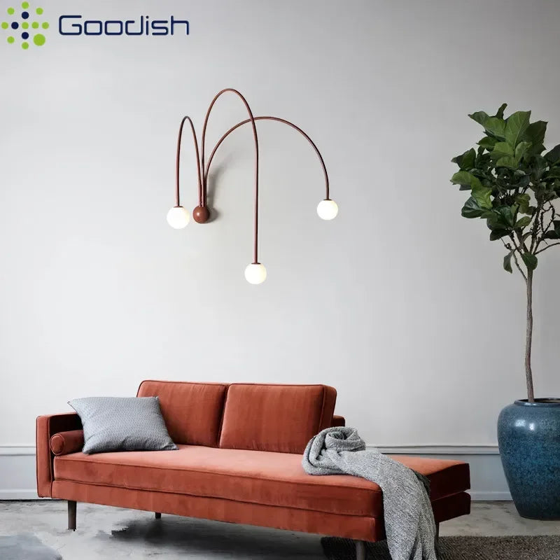 Lámparas de pared LED con diseño minimalista italiano de garra de pulpo, lámparas artísticas novedosas para sala de estar, decoración del hogar, candelabros.