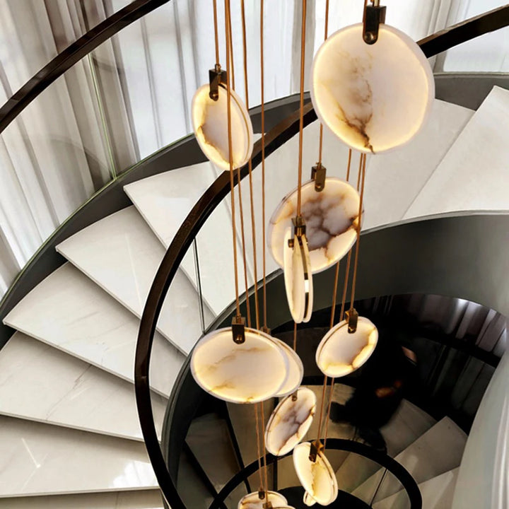 Lámparas colgantes LED modernas para decoración del hogar, lámparas colgantes para escaleras, lámparas colgantes para sala de estar, iluminación interior